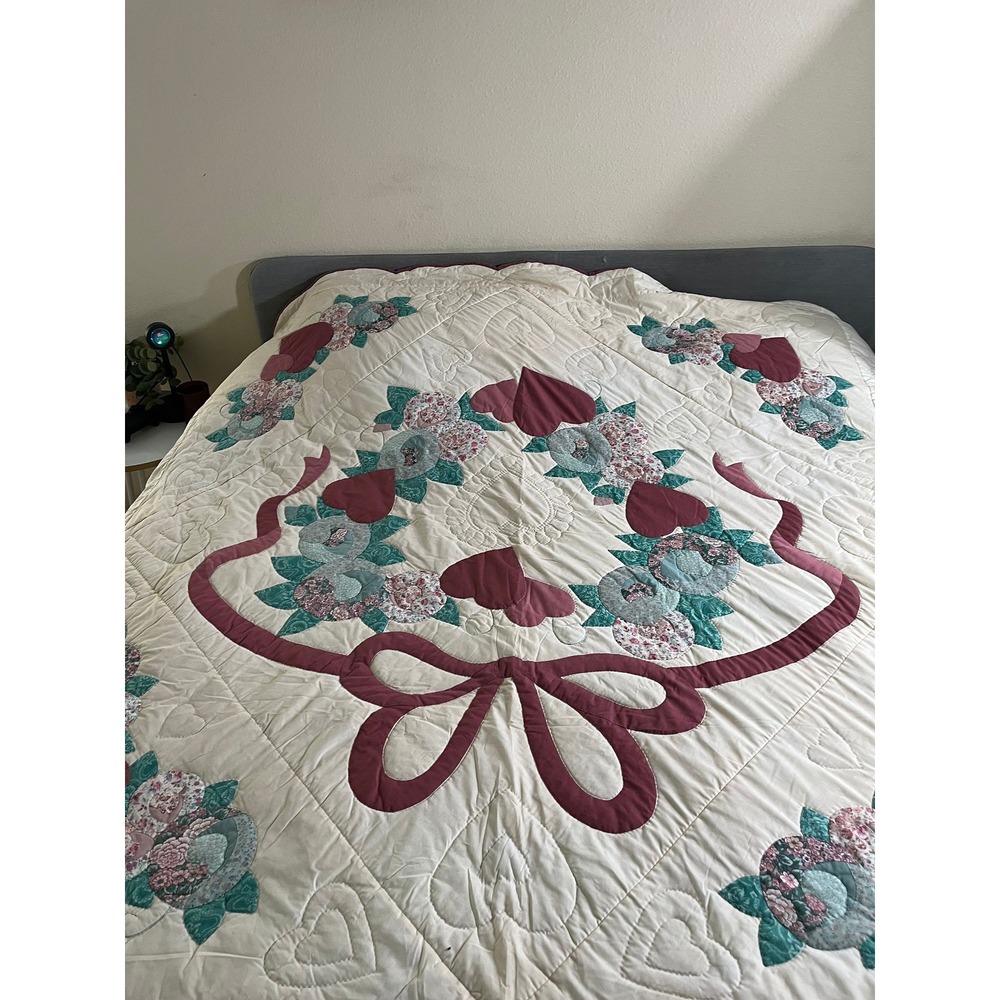 Patchwork quilt handmade 94"x108" king